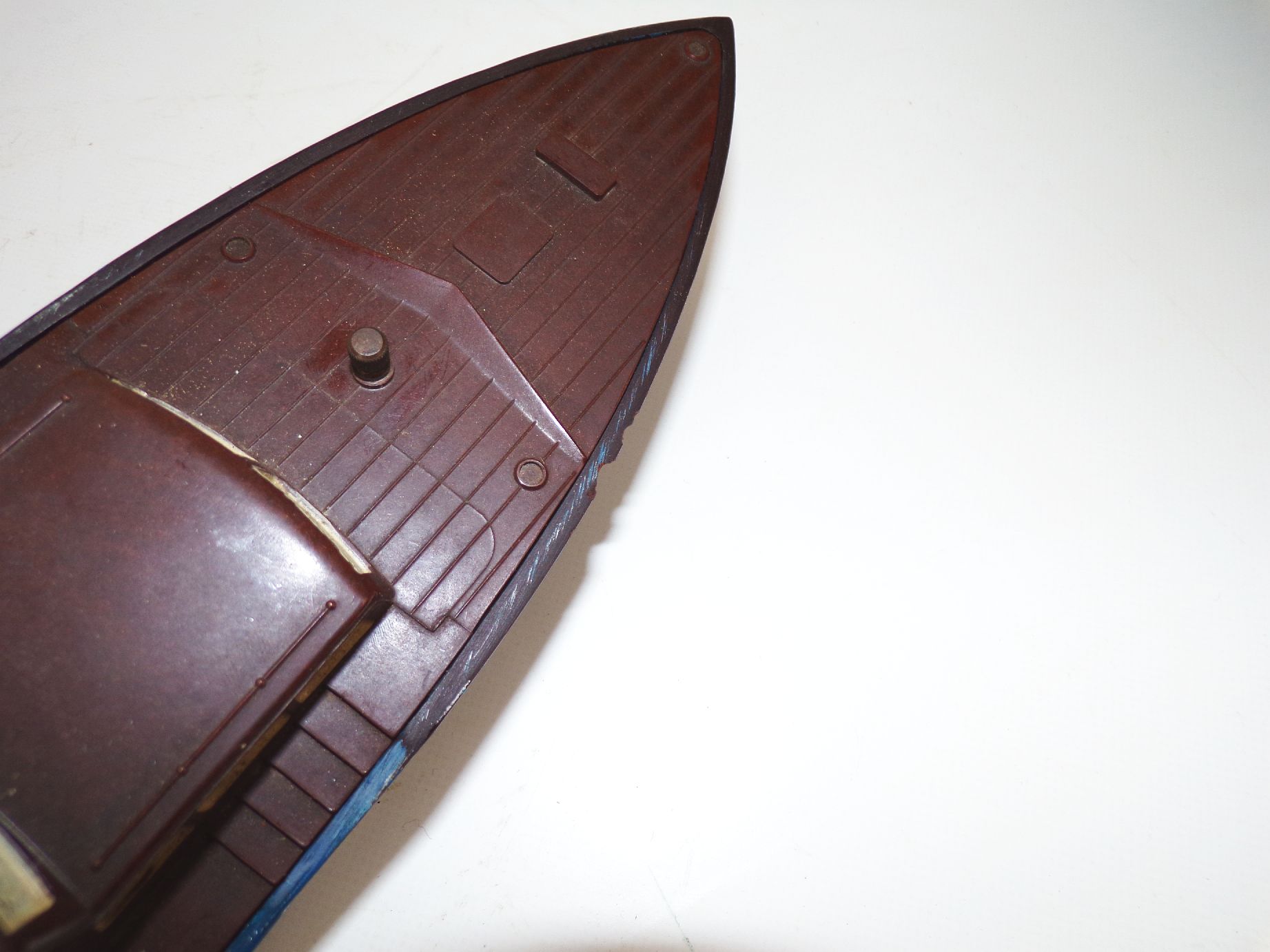 Piko Motorboot Bakelit Ausführung mit Motor Originalkarton 1950 er 