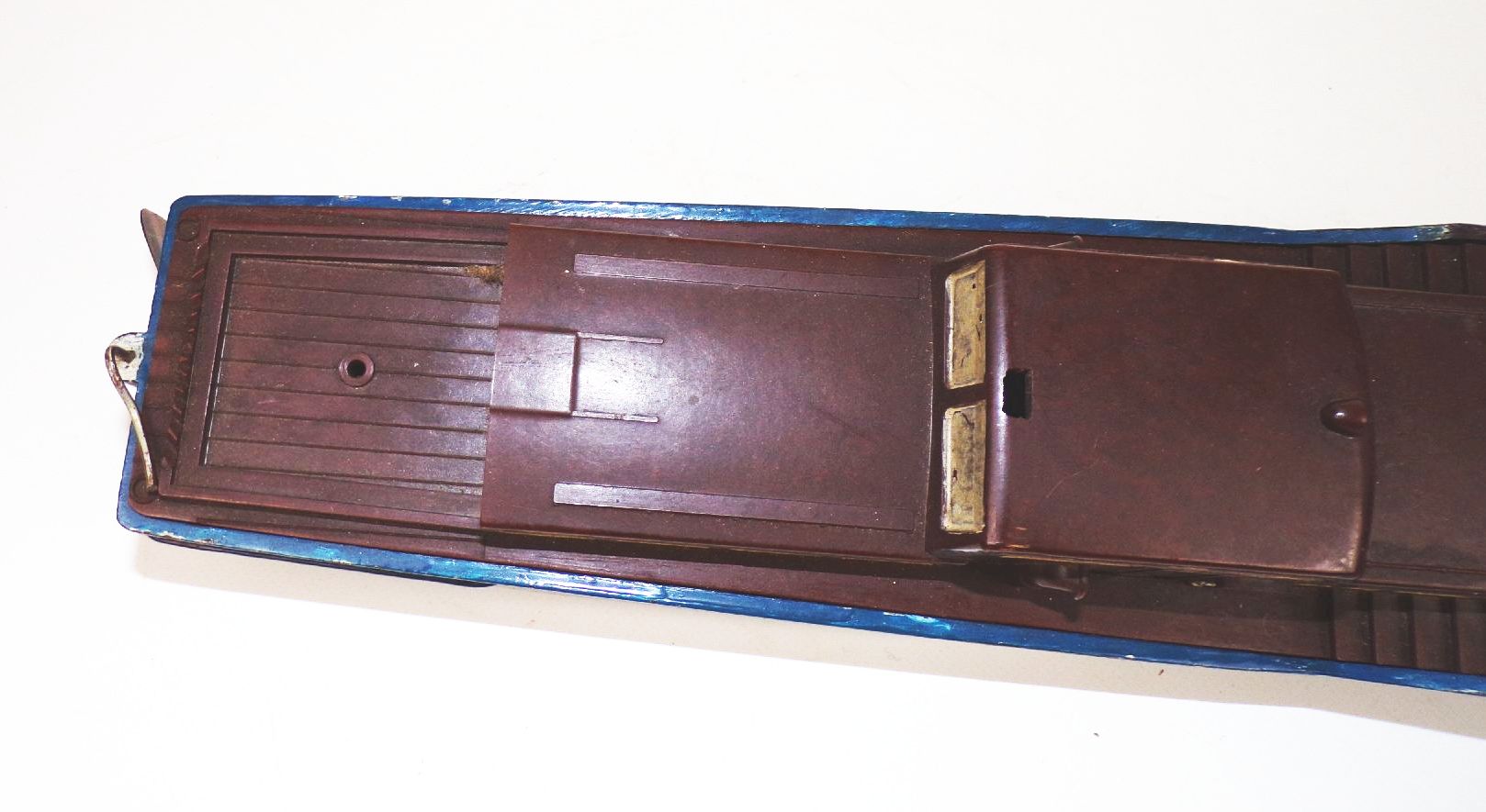 Piko Motorboot Bakelit Ausführung mit Motor Originalkarton 1950 er 