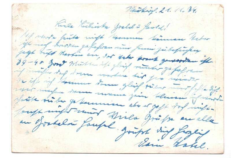 Reklame Postkarte Adler Nähmaschine 1934