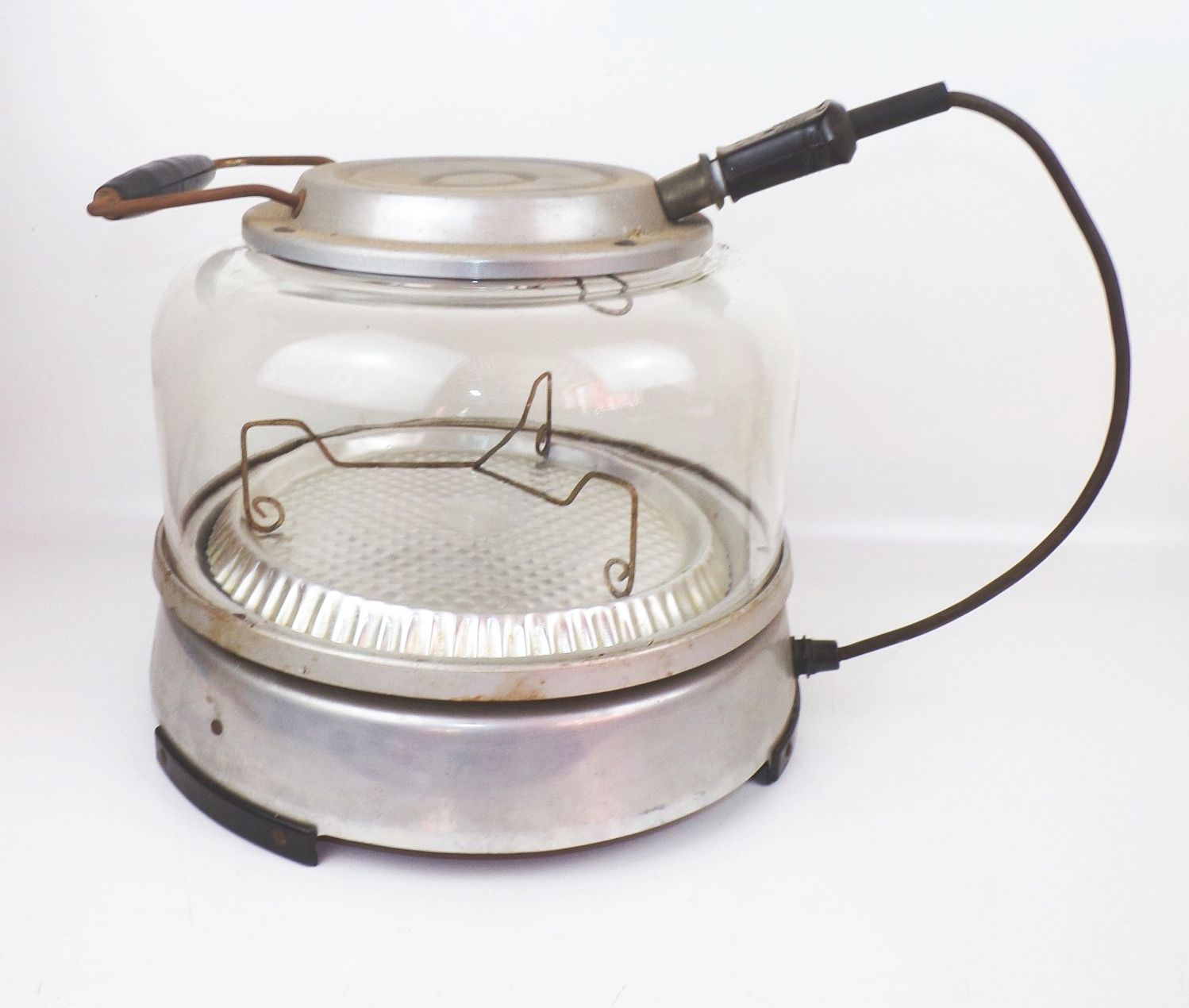 Rönsch Glasherd DDR Backwunder Glasglocke 