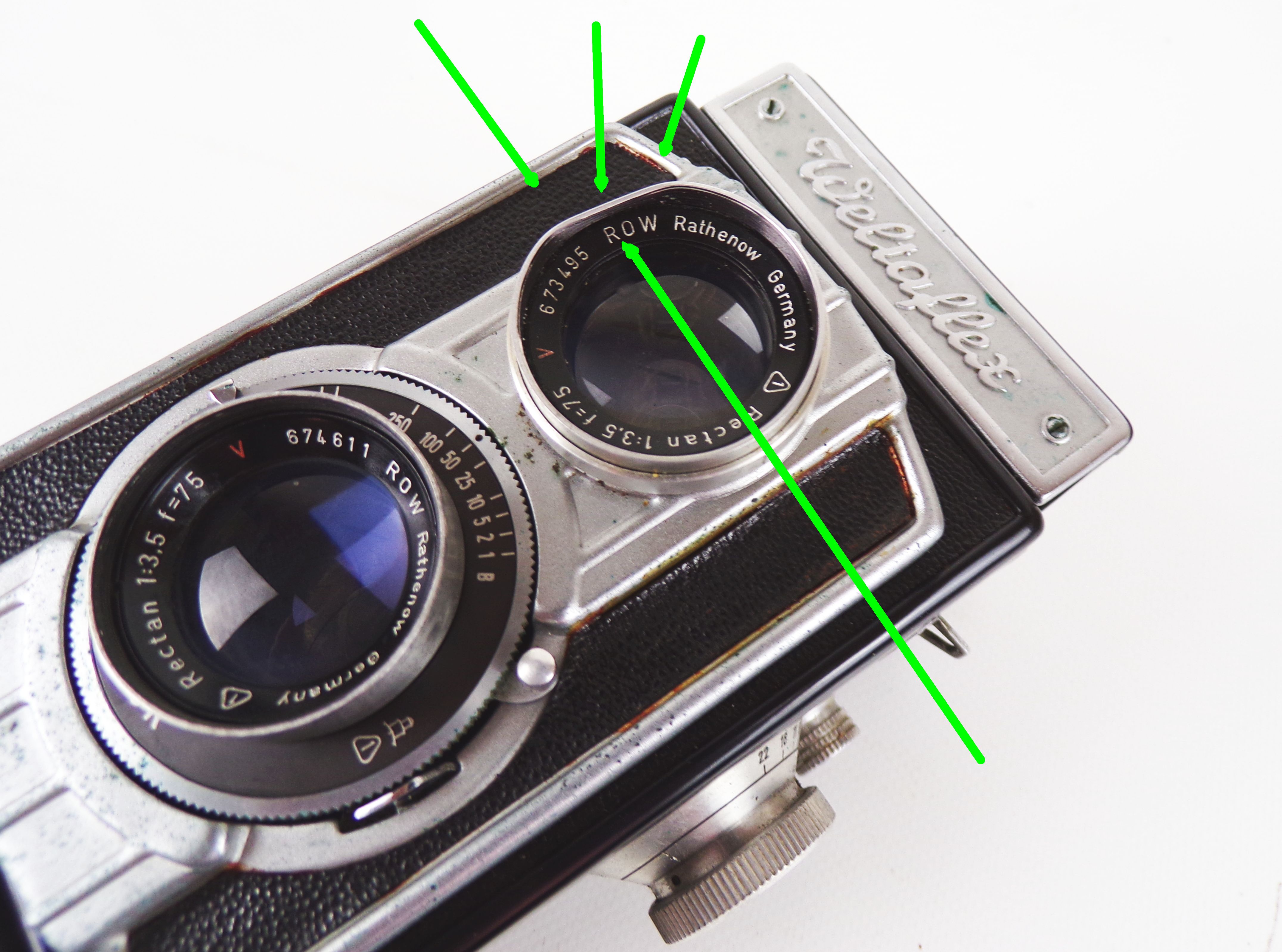 Weltaflex Kamera ROW Rathenow Vintage Spiegelreflex mit Tasche