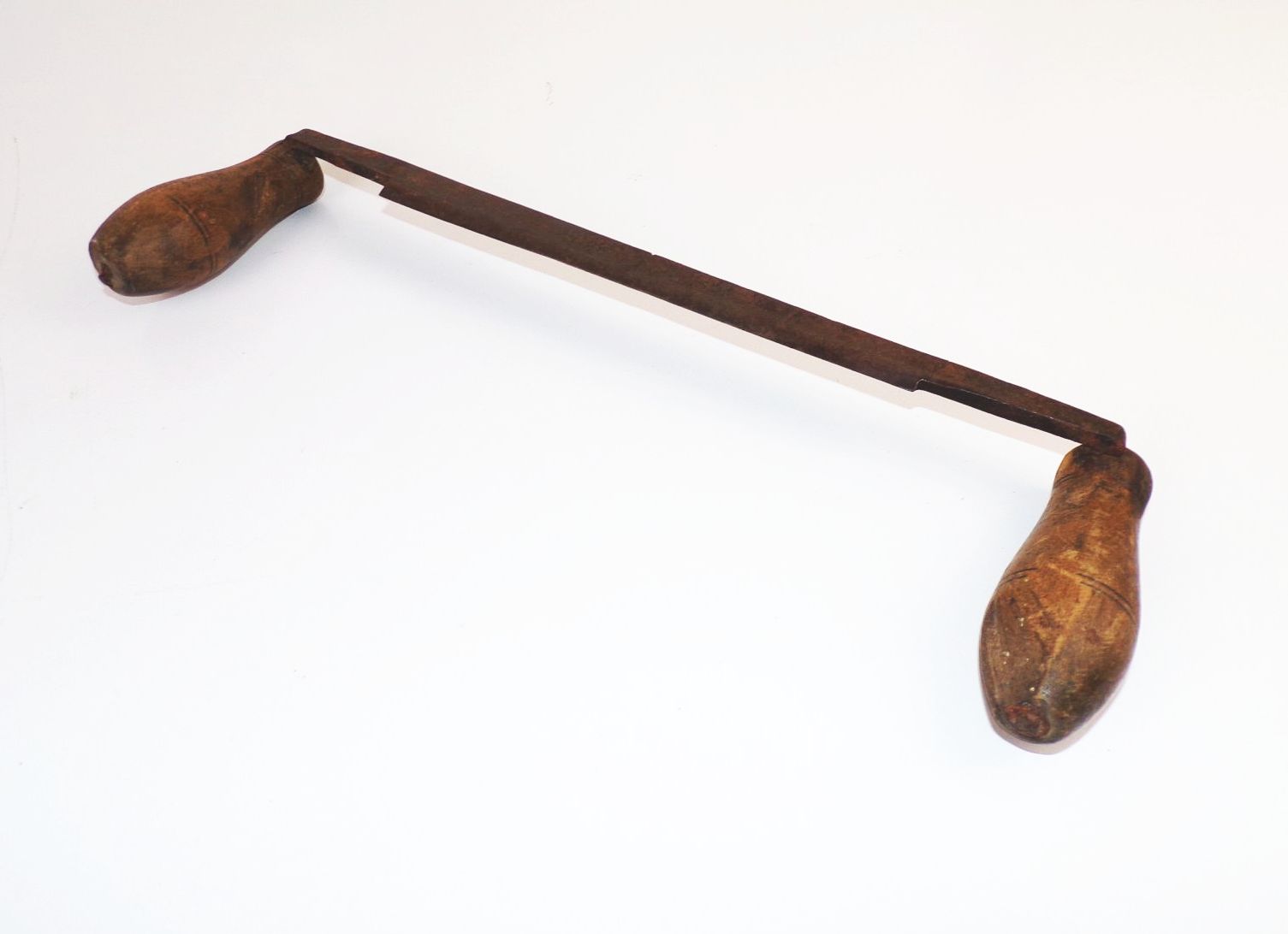 Altes Zieheisen mit Holzgriffen antik Werkzeug Schäleisen Ziehmesser 