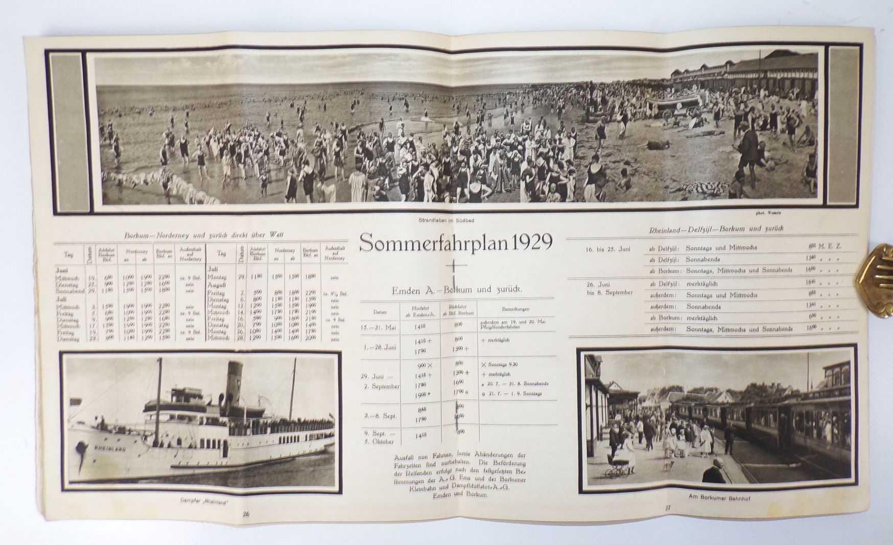 Alte Reise Broschüre Deutschland Nordseebad Borkum 1929 Alte Reise Broschüre Deutschland Nordseebad Borkum 1929