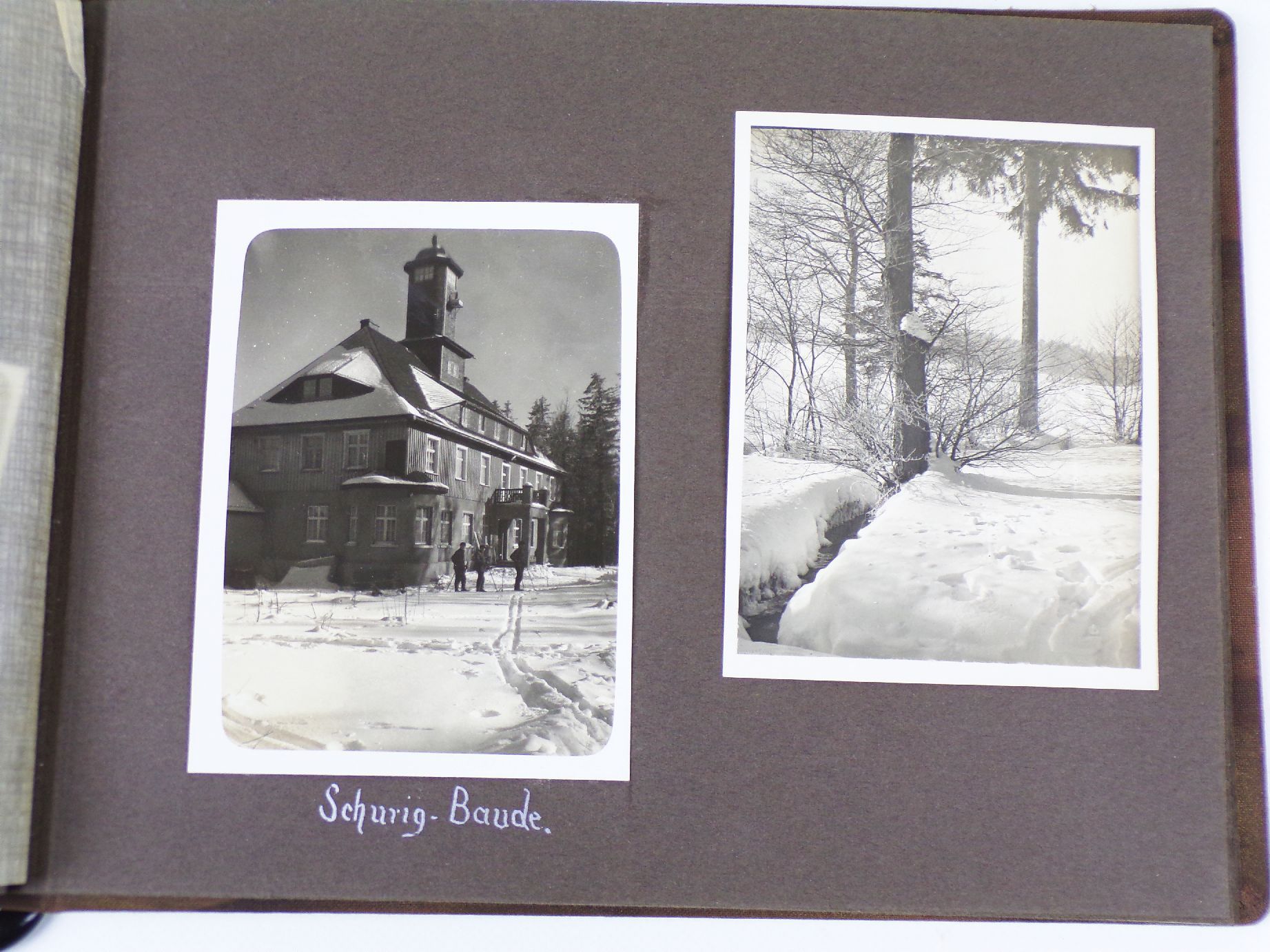 Altes Fotoalbum Bautzen Maler beim malen Löbau Stolpen Schurig Baude Spree 