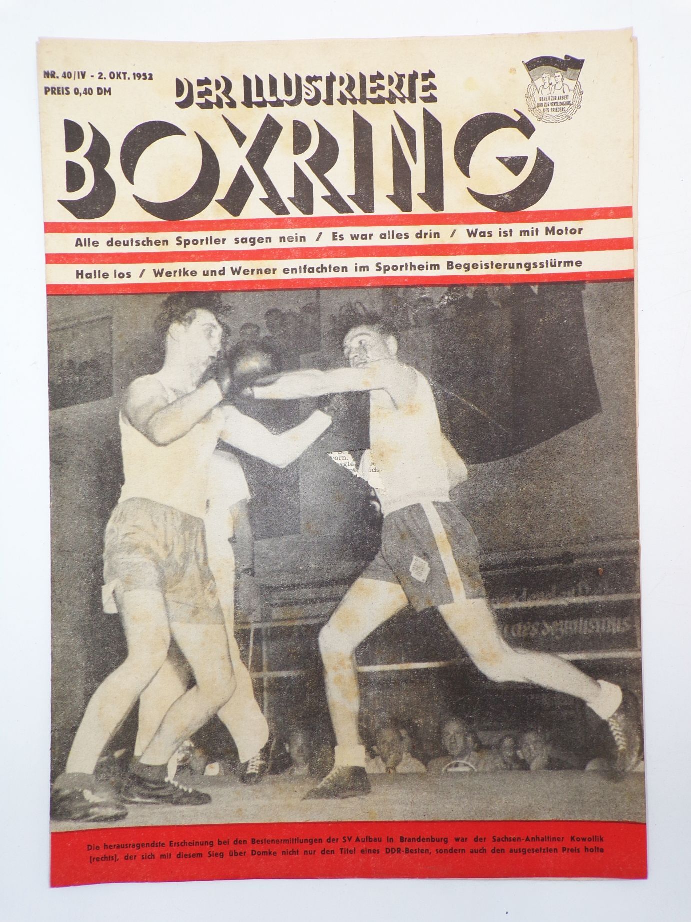 Der illustrierte Boxring Zeitung Boxen Boxer Sport DDR Konvolut Der illustrierte Boxring Zeitung Boxen Boxer Sport DDR Konvolut