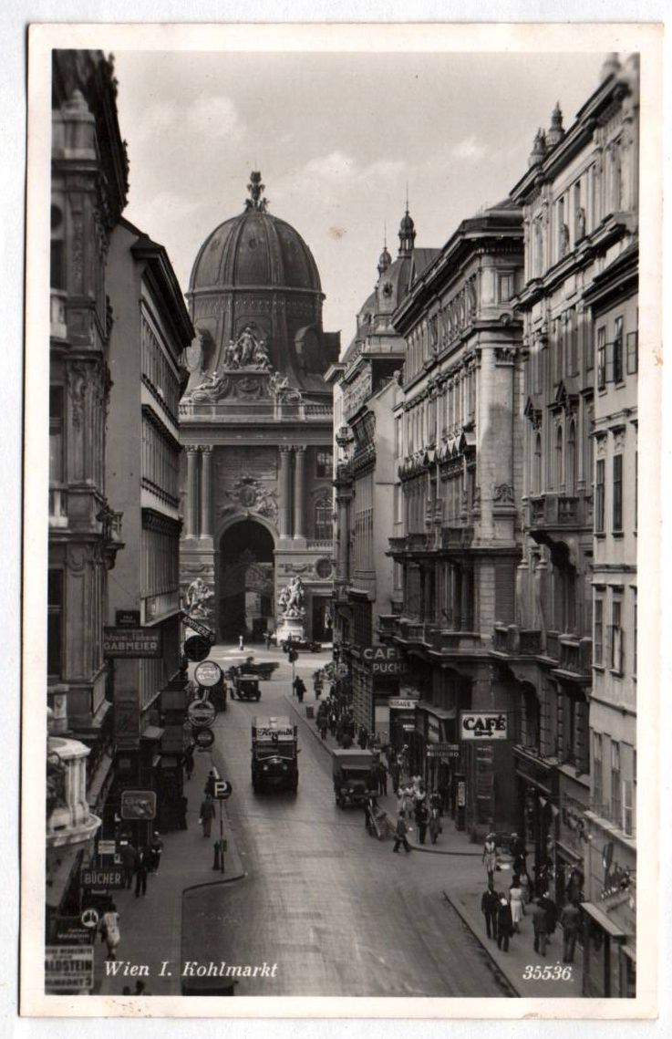 Echtfoto Ak Wien I Kohlmarkt 1930er Postkarte 