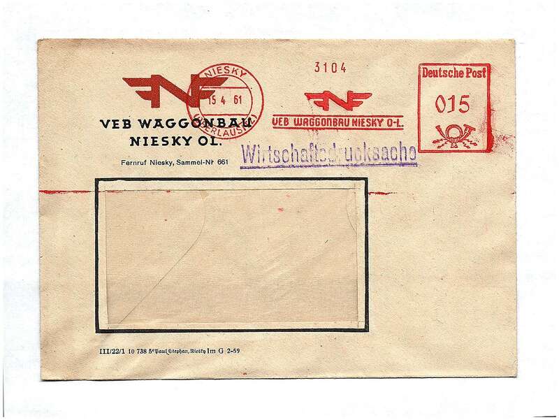 Wirtschaftsdrucksache VEB Waggonbau Niesky OL 1961