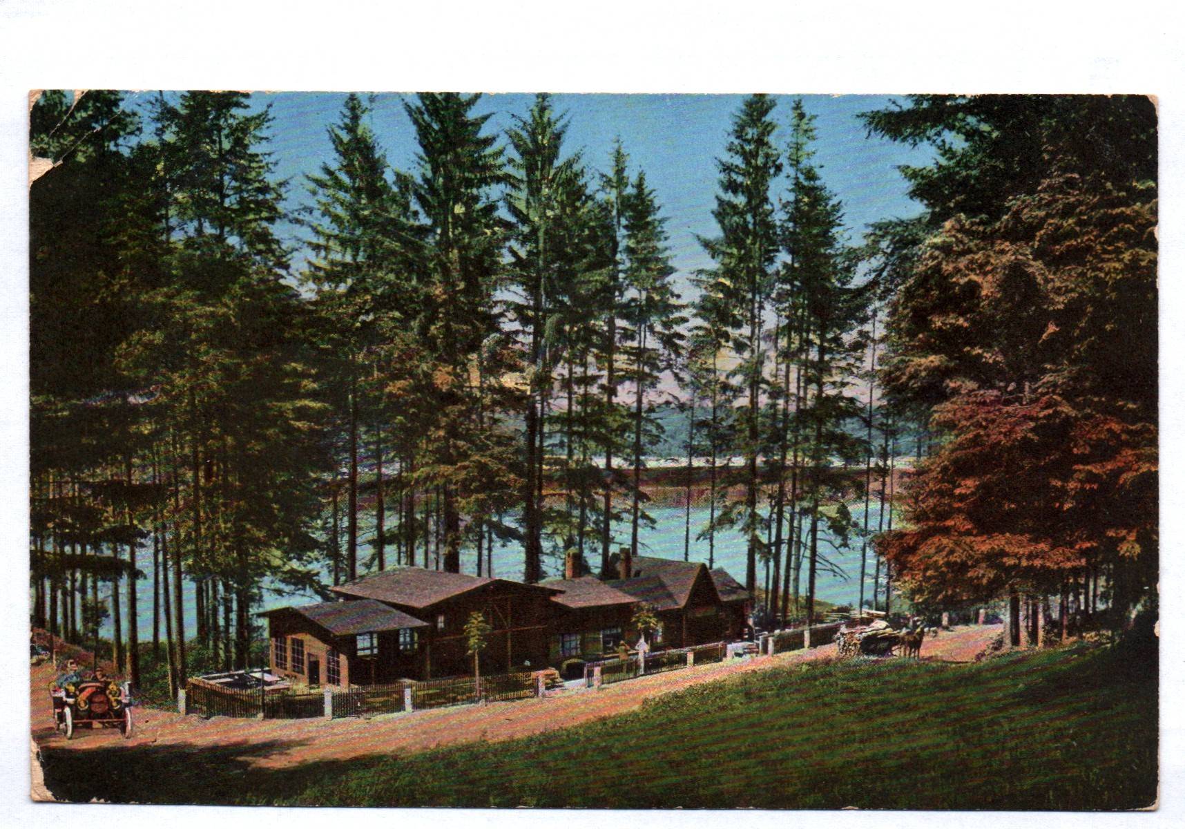 Ak Schlesiertal Baude mit Weistritztalsperre 1919