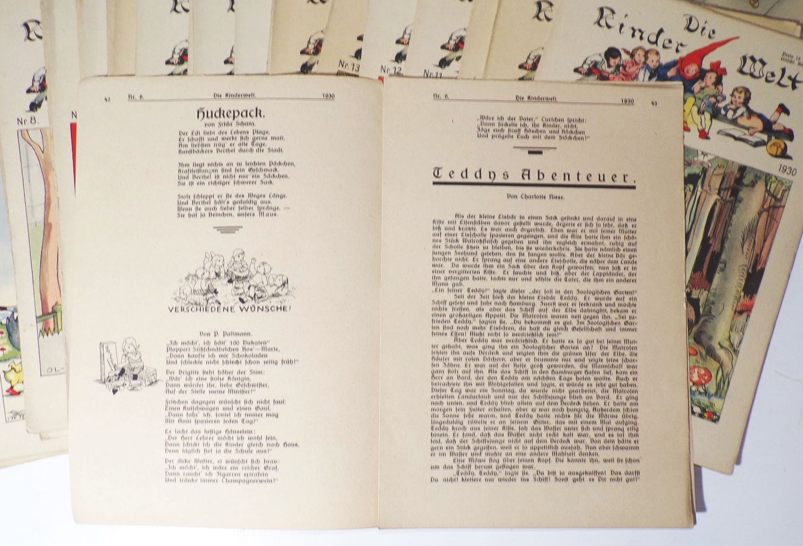 Die Kinderwelt Kinderzeitung 1930 bis 1937 Konvolut