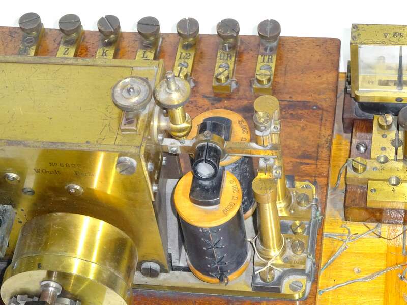 Morsetelegraph W Gurlt Berlin um 1880 Morseapparat Morsegerät Schreibtelegraph 