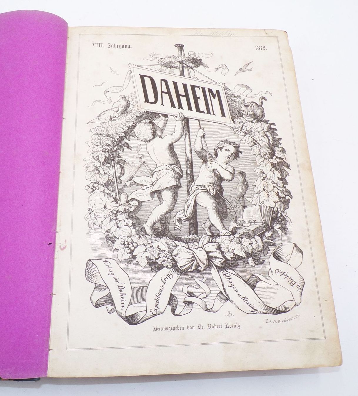 Daheim Zeitschrift gebundener Jahrgang 1872 Daheim Zeitschrift gebundener Jahrgang 1872