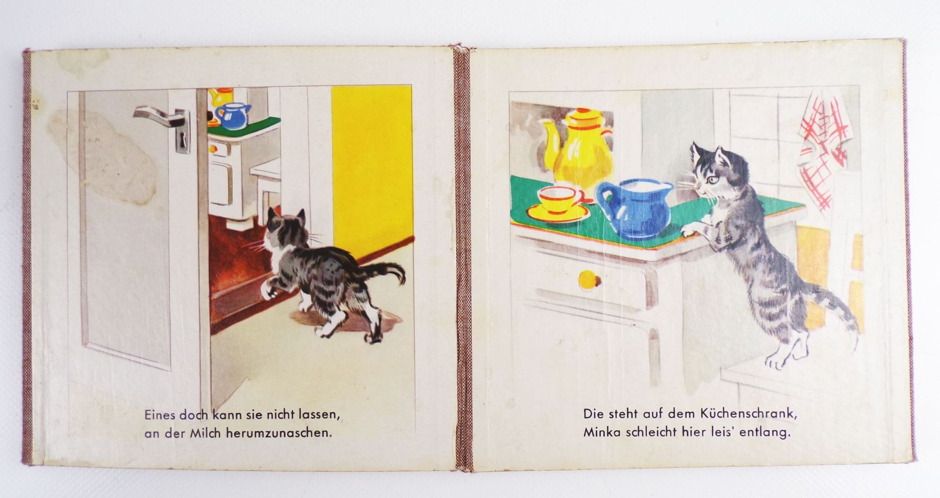 Minka und die Milch Papp Bilderbuch Hanna Roth Schaberschul 1958