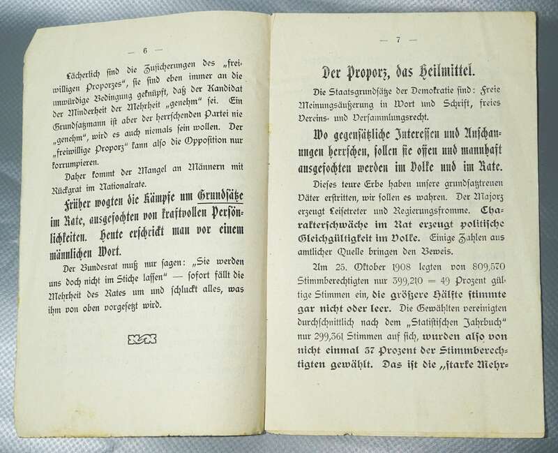 Schweiz Dokumente Sozialisten Volksbegehren Politik Gastspiel 1908 1913