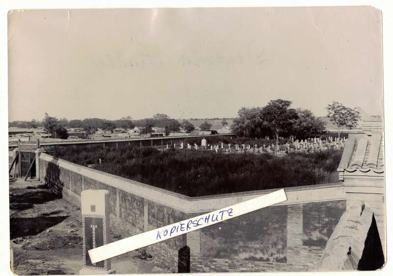Foto Deutscher Friedhof in Peking 1910 Stempel Militär Beijing  北京 China 