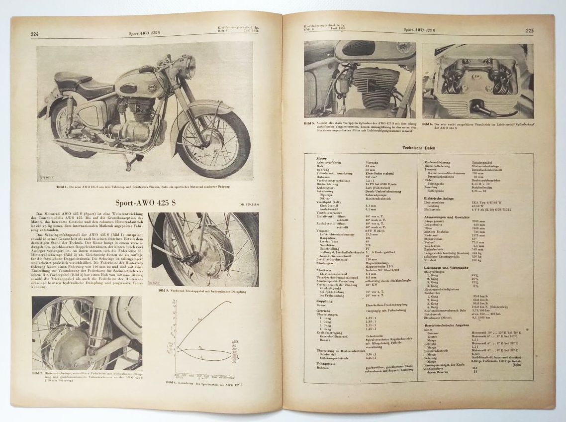 Zeitschrift Kraftfahrzeugtechnik Die ES 250 aus Zschopau 1956 Nr 6 KFT Zeitschrift Kraftfahrzeugtechnik Die ES 250 aus Zschopau 1956 Nr 6 KFT