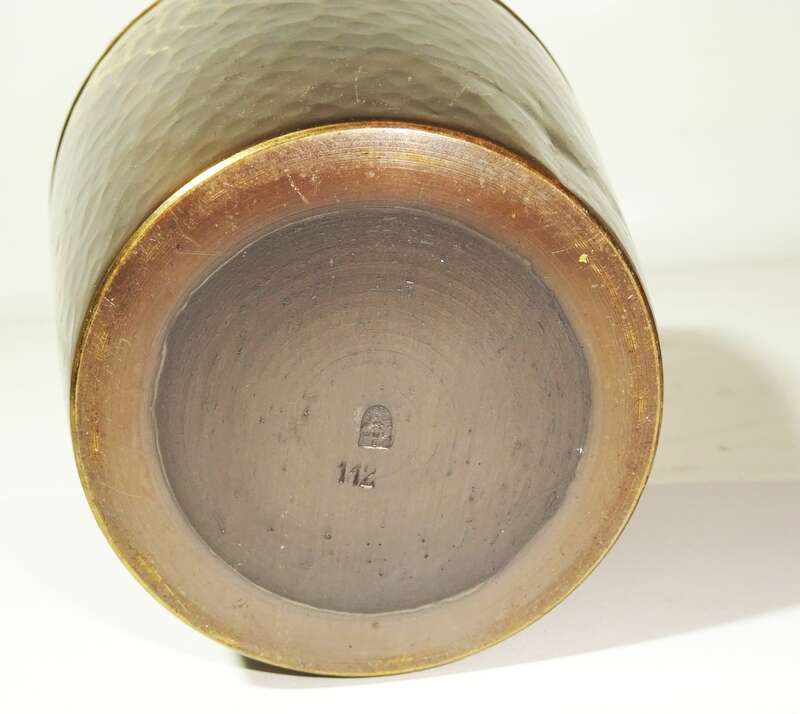 WMF Jugendstil Vase 112 Straußenmarke Messing 