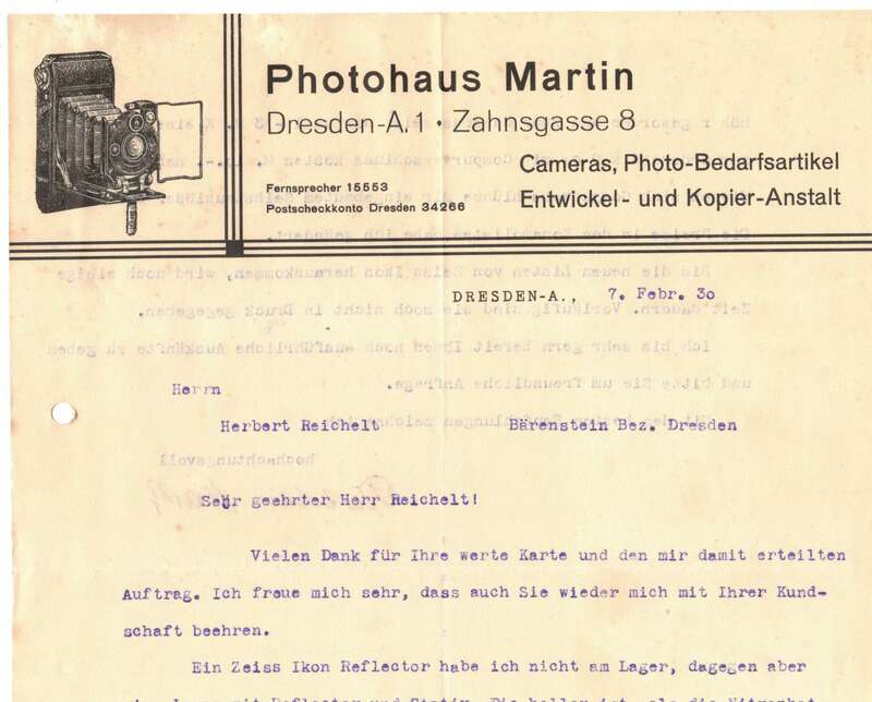 5 x Litho Rechnung Photohaus Martin Dresden A 1 Zahnsgasse 
