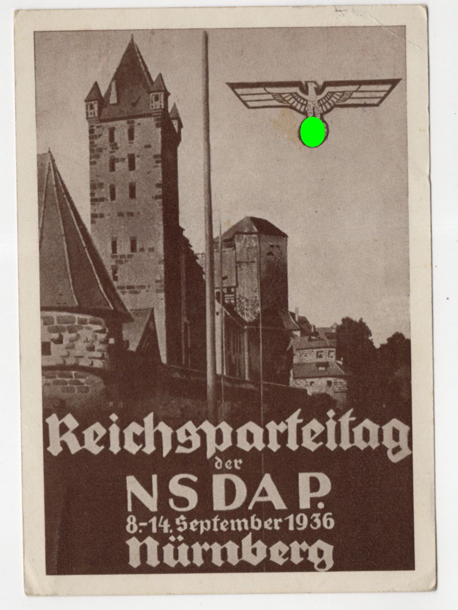 Ak Reichsparteitag der NSDAP 1936 Nürnberg Drittes Reich Propagandakarte 