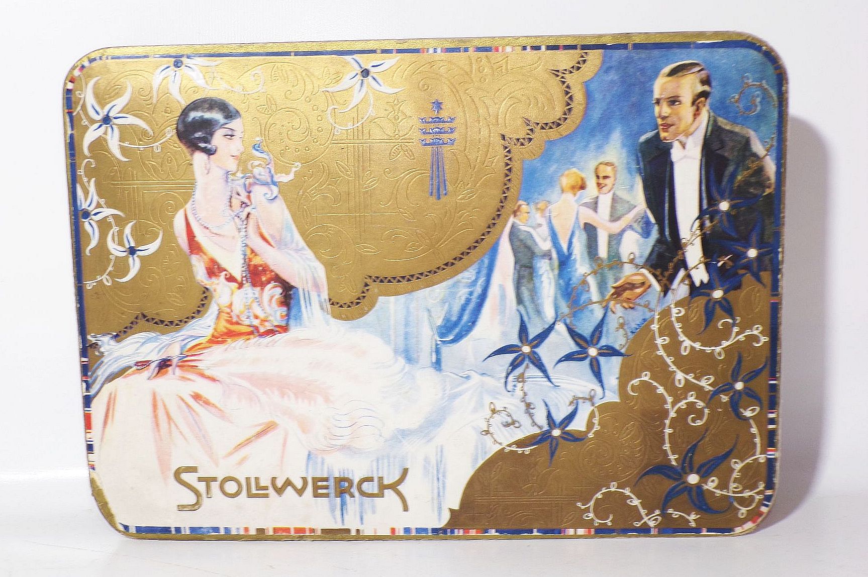 Stollwerck Pappdose Pralinenschachtel 1930er Art Deco 