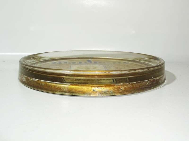 Waldbaur alter Zahlteller Glas Kakao Schokolade Reklame Teller