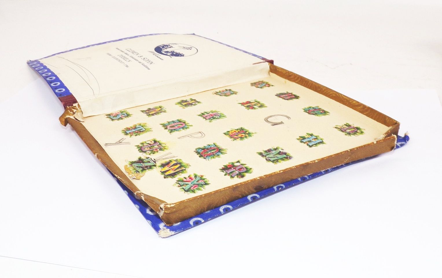 Alte Schokoladen Schachtel Clemen ABC Schokolade Döbeln um 1930 Reklame