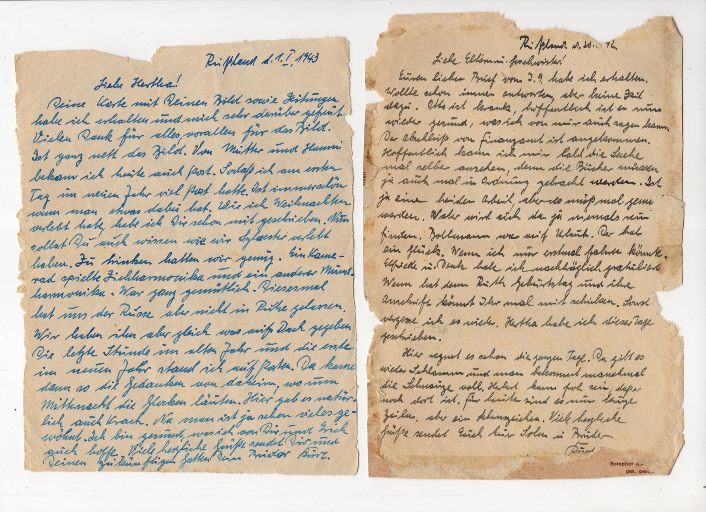 Feldpost Nachlass 2 Wk Infanterie Luftwaffe Atlantik Russland