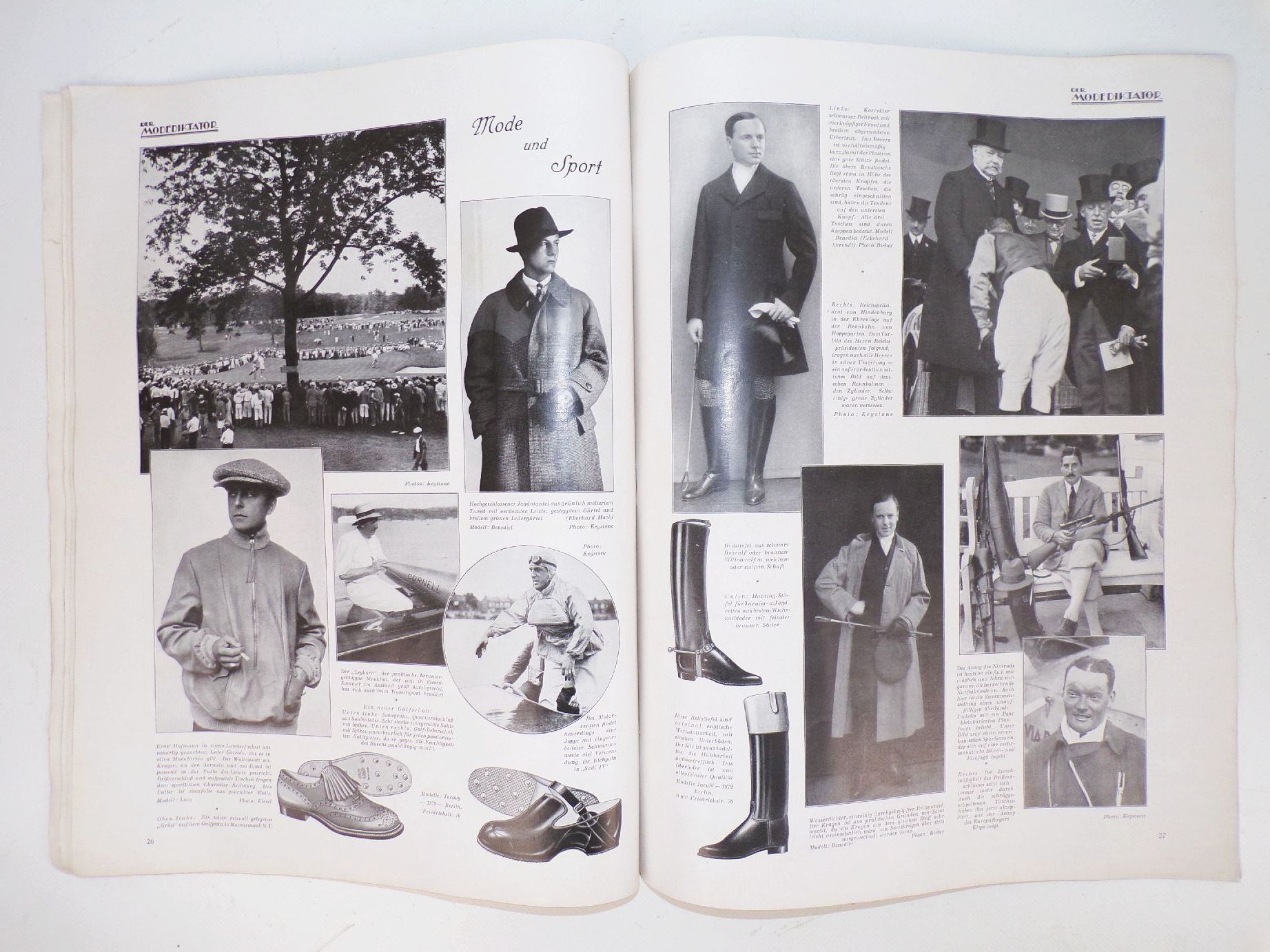 Der Modediktator Zeitschrift 1929 Nummer 4 Elegante Herren Mode Vintage fashion