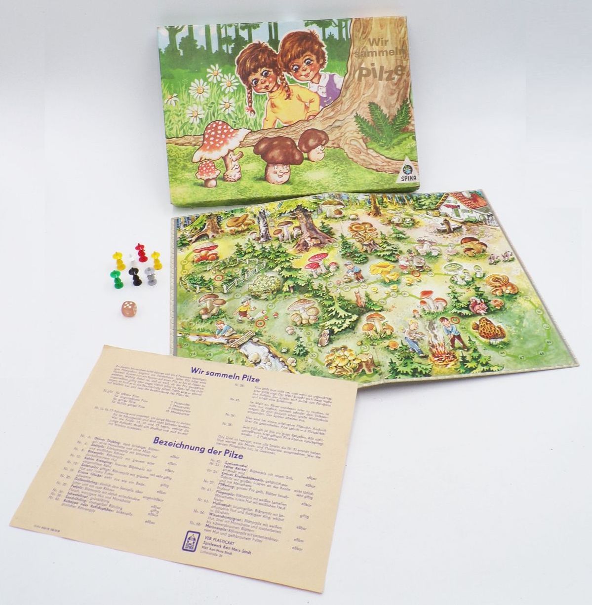 Wir sammeln Pilze DDR Würfelspiel Spika original Brettspiel 