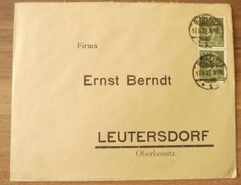 Firmenbrief Firma Ernst Berndt Leutersdorf Oberlausitz Sachsen DR 1922