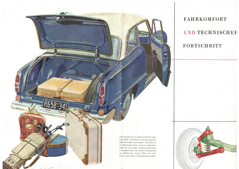 Prospekt Ford Taunus 12 M 55 Oldtimer Kfz 