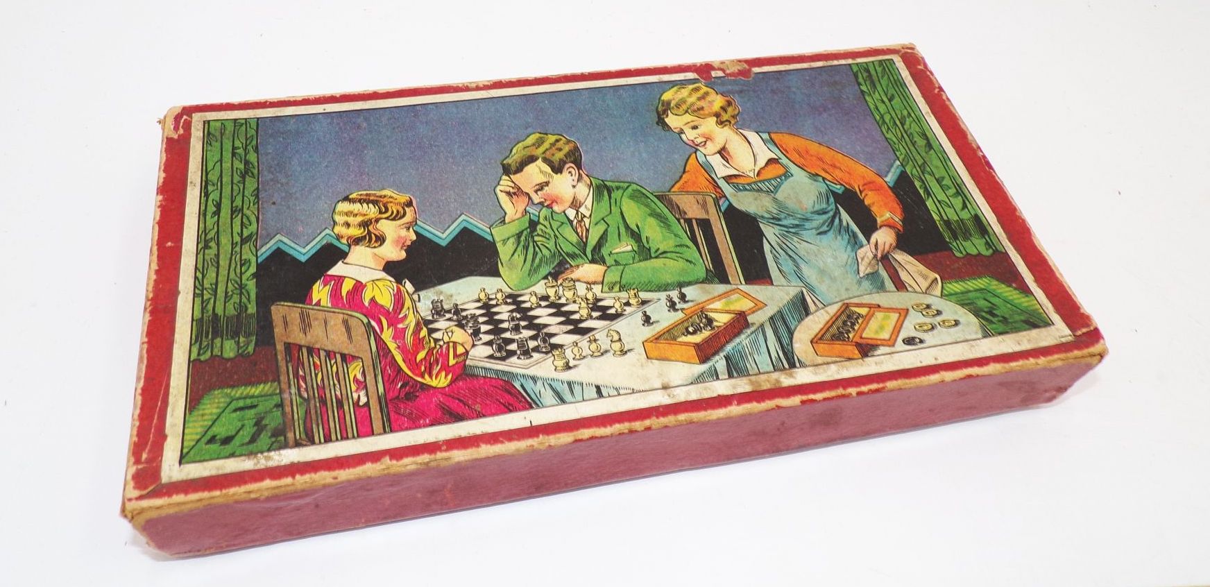 Altes Schach Mühle Spiel um 1930 Reisespiel