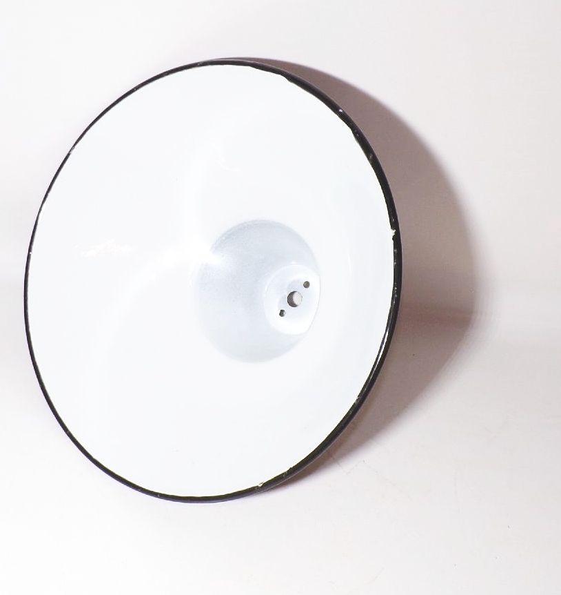 Alter Lampenschirm Emaille Fabriklampe D 38 cm Industriedesign