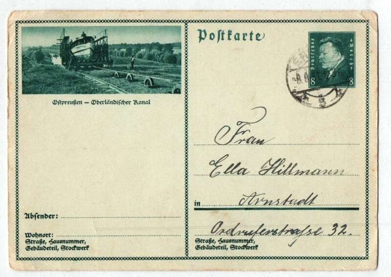 Postkarte Ostpreußen Oberländischer Kanal Ganzsache 1931