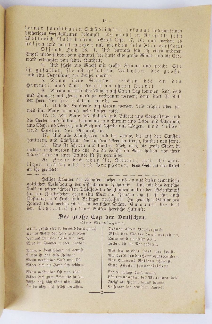 Weissagung über den Weltkrieg und seinen Ausgang Deutschlands Zukunft 1 Wk Weissagung über den Weltkrieg und seinen Ausgang Deutschlands Zukunft 1 Wk