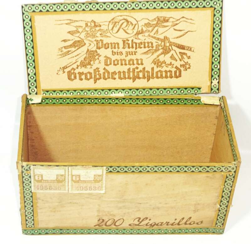 Alte Zigarrenkiste Vom Rhein bis zur Donau Großdeutschland 1930er 