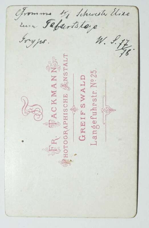 CDV Foto Herr in feinen Zwirn um 1890 Tackmann Greifswald