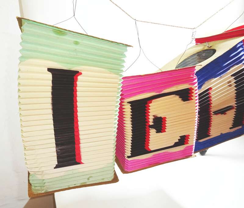 Konvolut alte Lampions Deko Beleuchtung Papier Laterne vintage