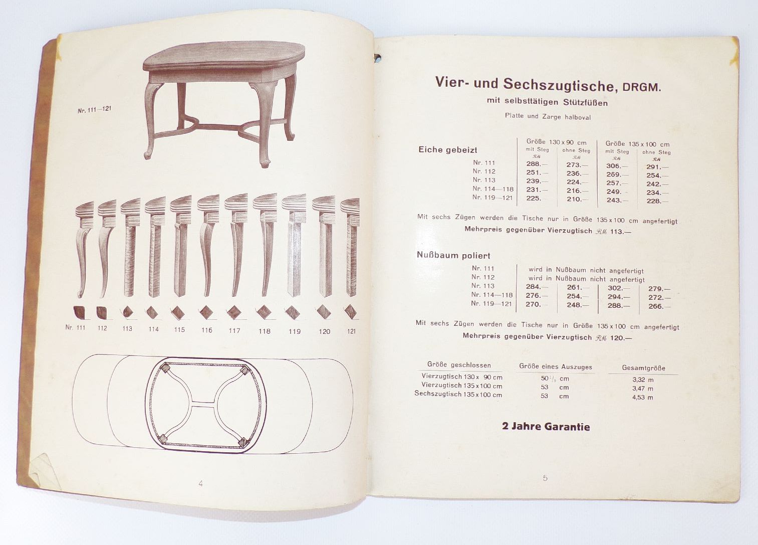 Alter Katalog Dresdner Tischfabrik Hermann Menzel Großröhrsdorf 1931 Tische