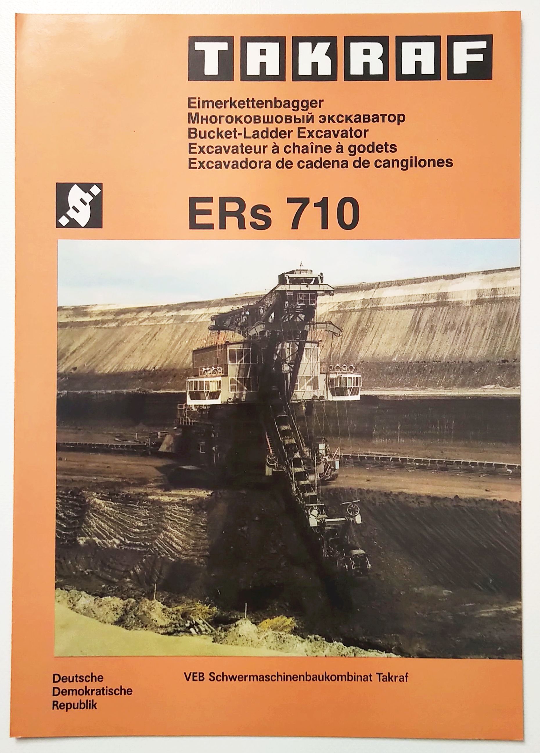Takraf Prospekt Eimerkettenbagger ERs 710 Tagebau DDR