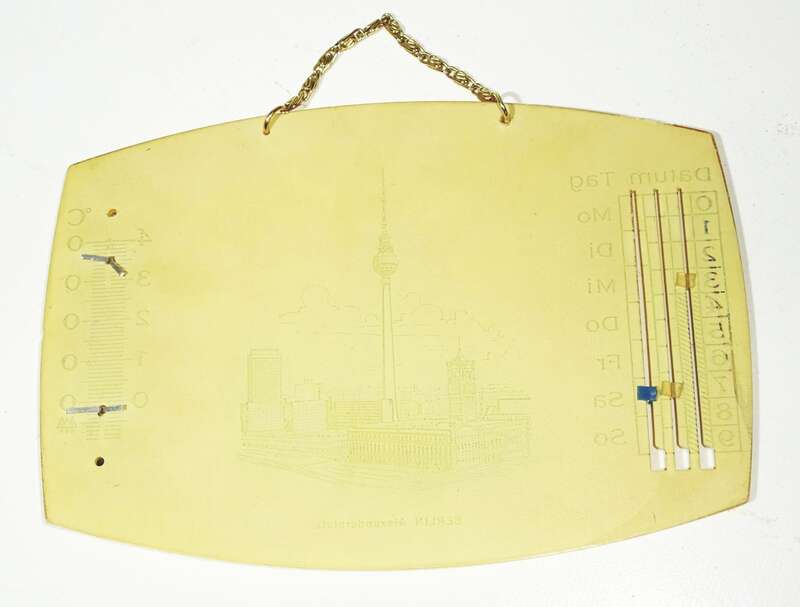 DDR Kalender Thermometer Berlin Alexanderplatz Fernsehturm Souvenir 