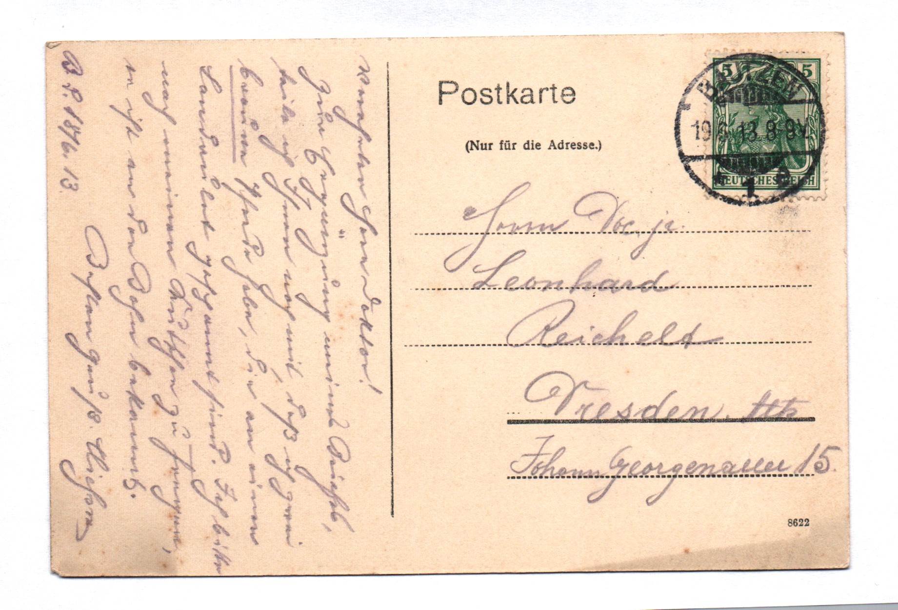 Litho Ak Jugendstil Bautzen  Villa Park 1913 Postkarte