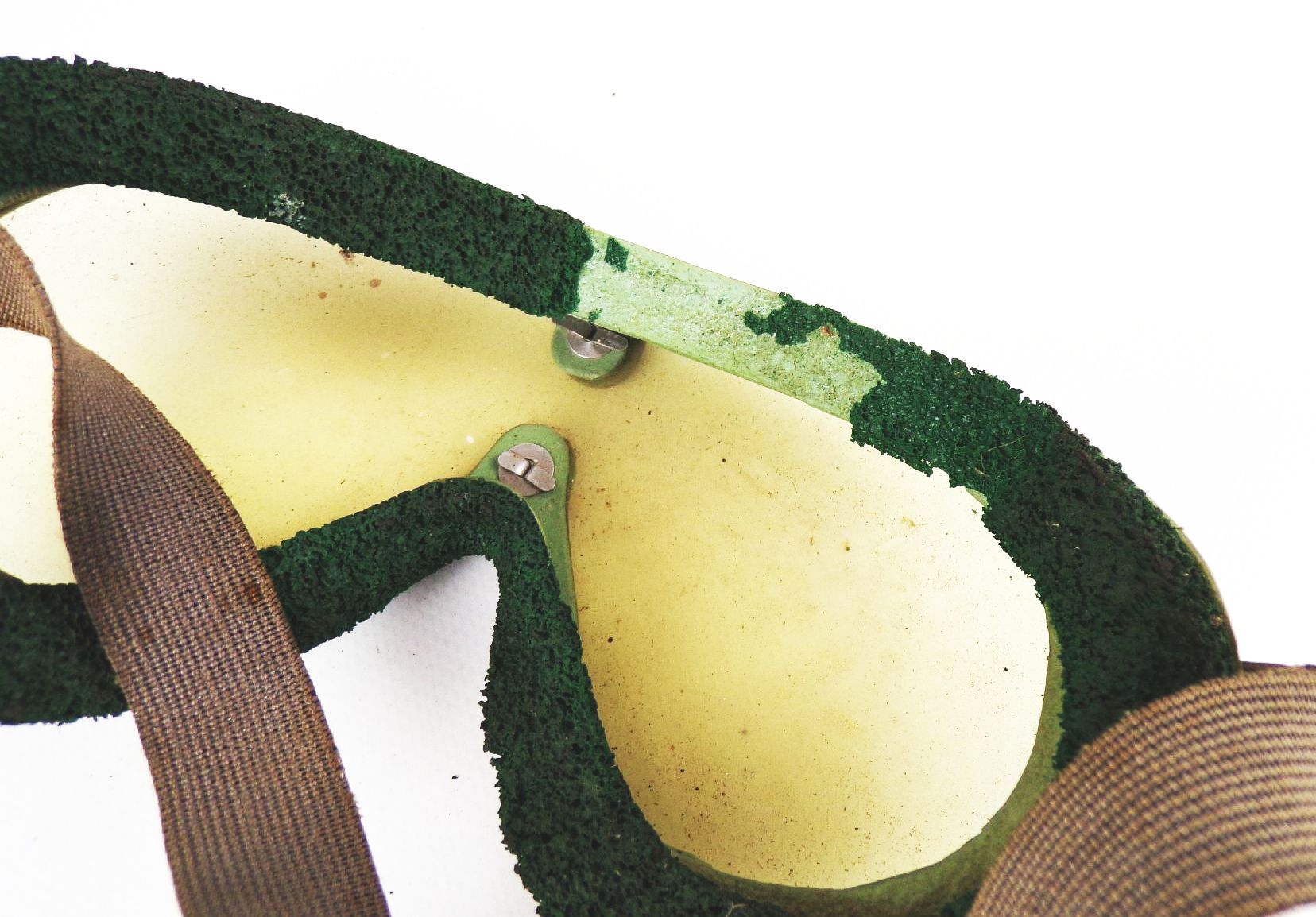 Halbschale Mopedhelm Grün Größe 54 Sturzhelm DDR Brille