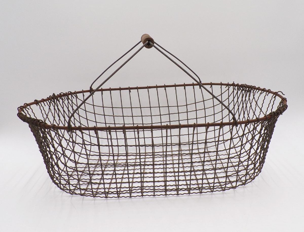 Alter Drahtkorb Kartoffelkorb Ernte Metall Korb Deko Pflanzgefäß Landhaus