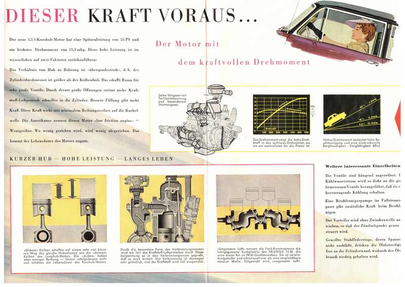 Altes Prospekt Taunus 15M Ford Werke Köln Oldtimer kfz