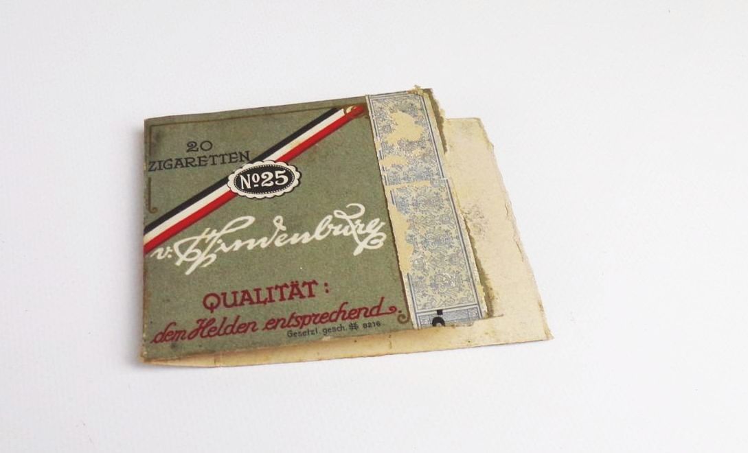 Alte Zigarettendose Hindenburg Zigaretten 1 Wk WW1 Zigarettenschachtel 