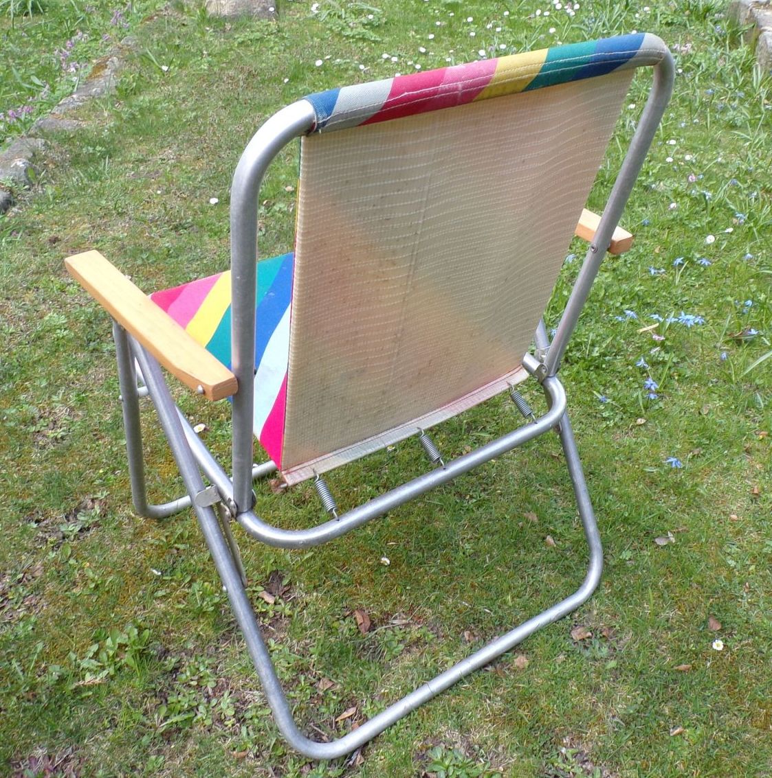 Alter DDR Klappstuhl Campingstuhl Bunt Retro