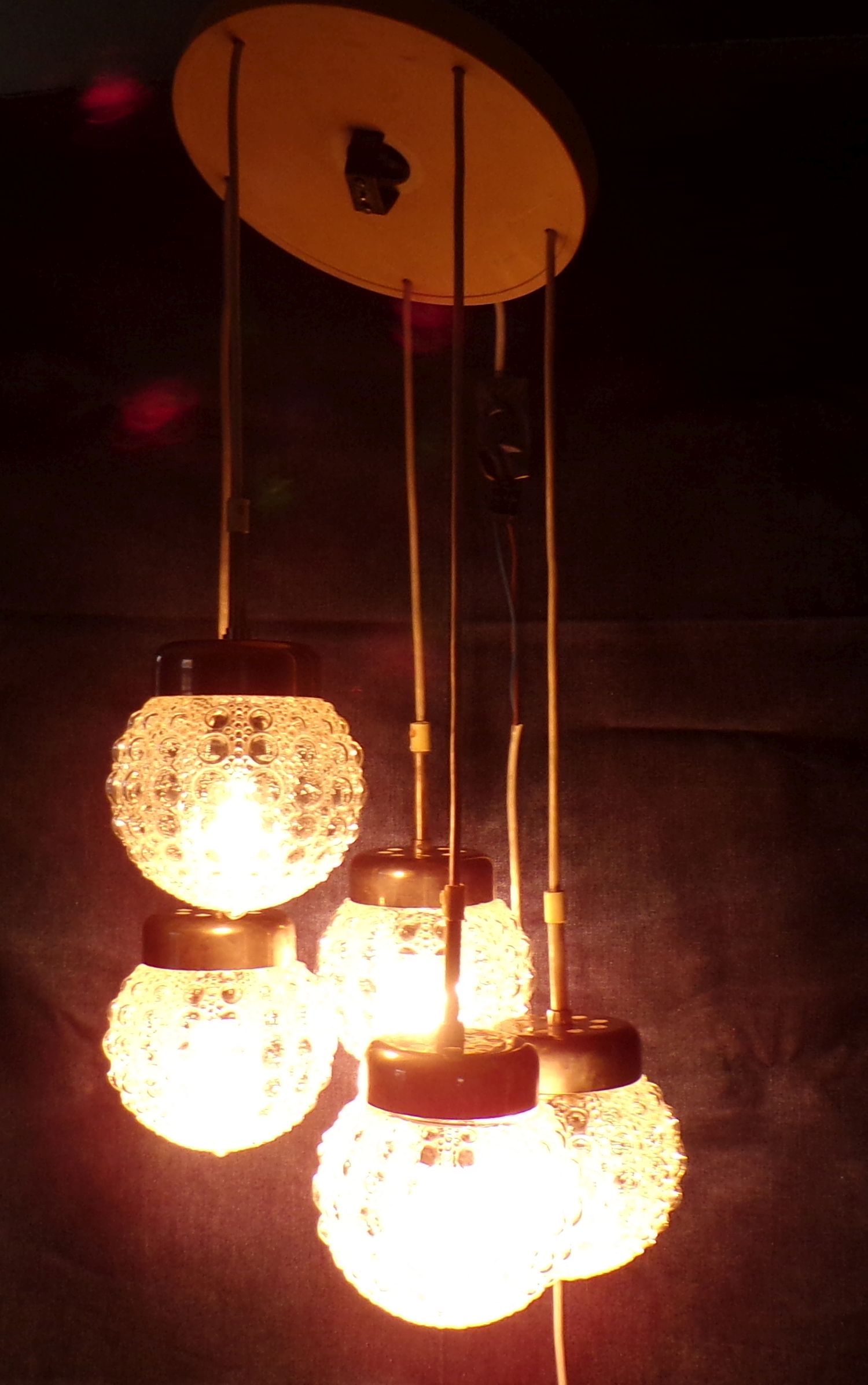 Kaskadenlampe Bubble Glas E27 Deckenleuchte 5er Pendelleuchte Kaskadenlampe Bubble Glas E27 Deckenleuchte 5er Pendelleuchte