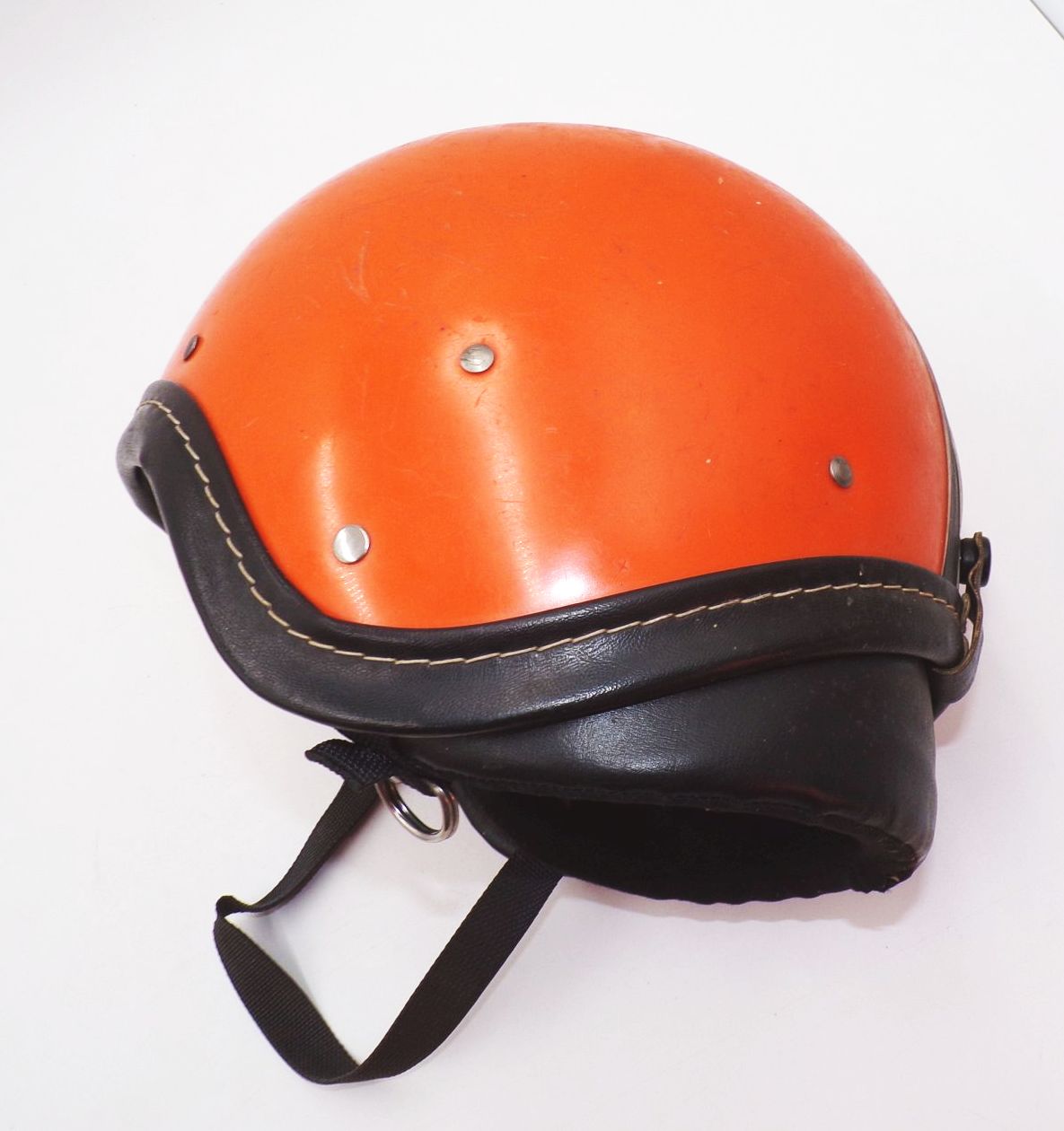 Halbschale Moped Helm Orange Größe 59 Sturzhelm Retro Vintage 