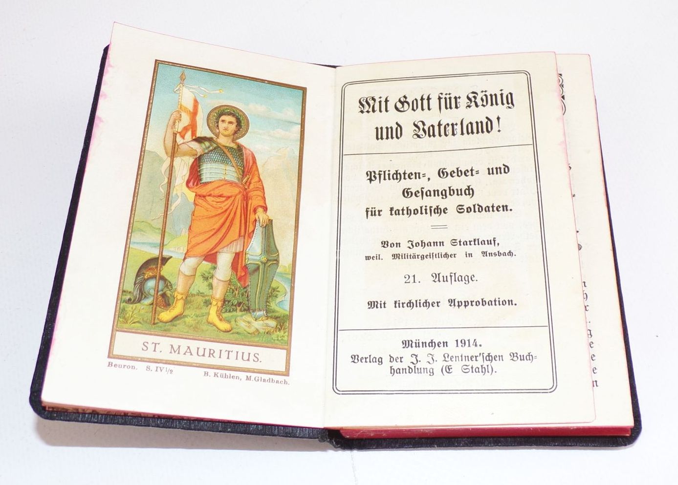 Mit Gott für König und Vaterland Gebet Gesangbuch für Soldaten 1914 