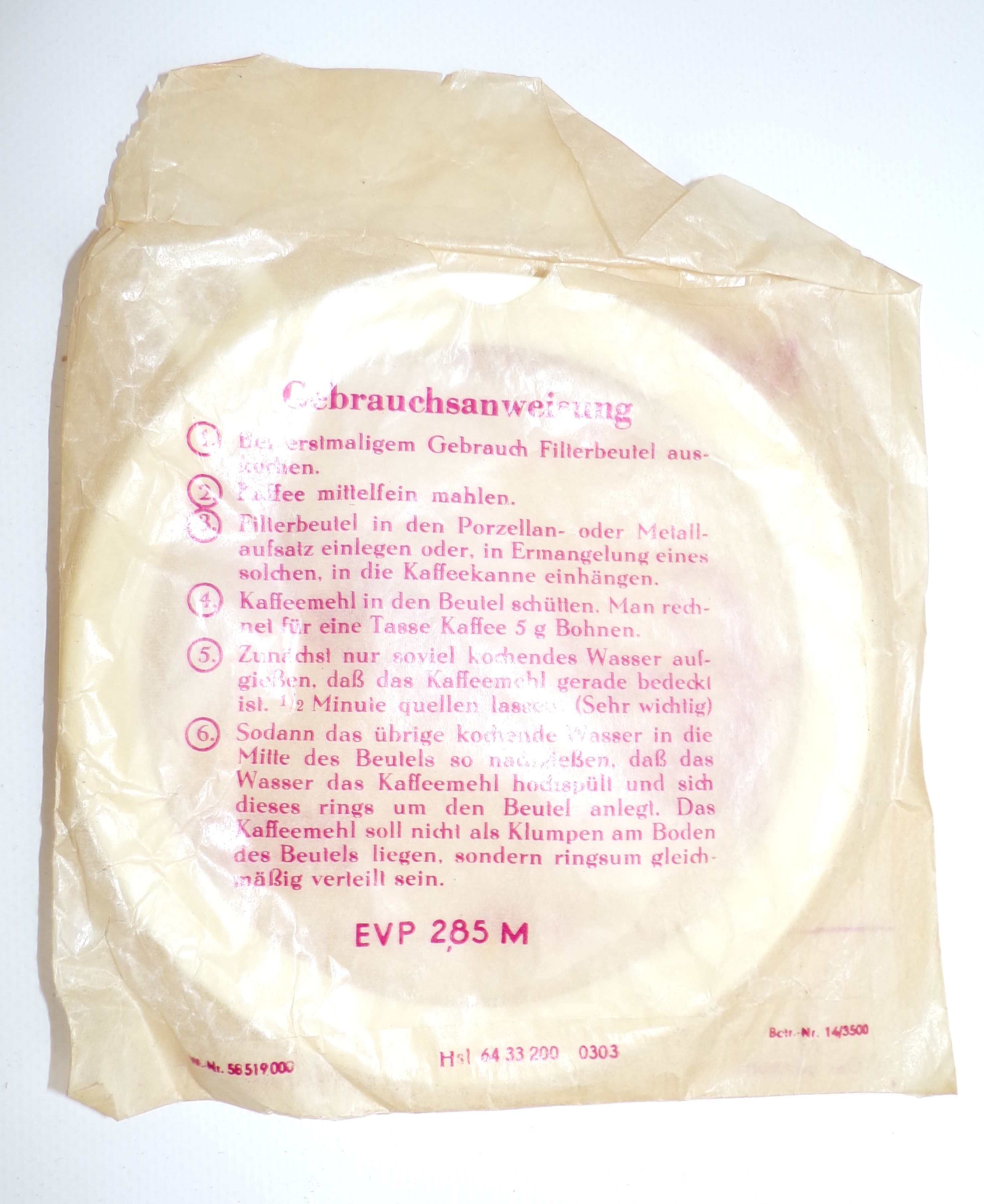 Sonja Kaffee Filterbeutel DDR Rilon Kaffeefilter NOS in Originalverpackung Sonja Kaffee Filterbeutel DDR Rilon Kaffeefilter NOS in Originalverpackung